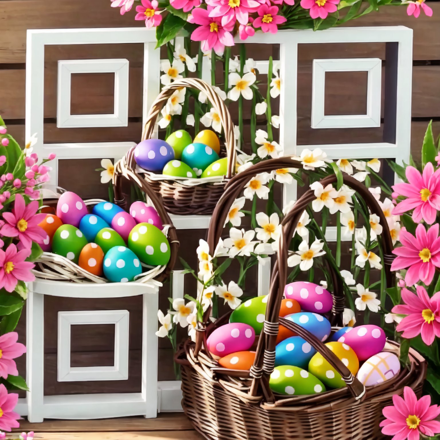 Colorful Easter Basket QR Code