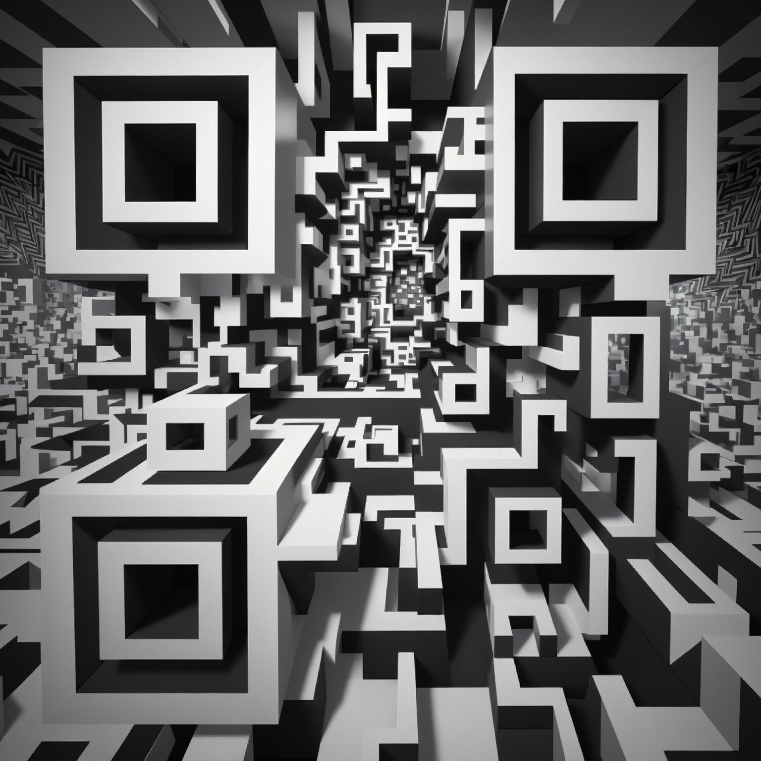 3D MAZE QR code