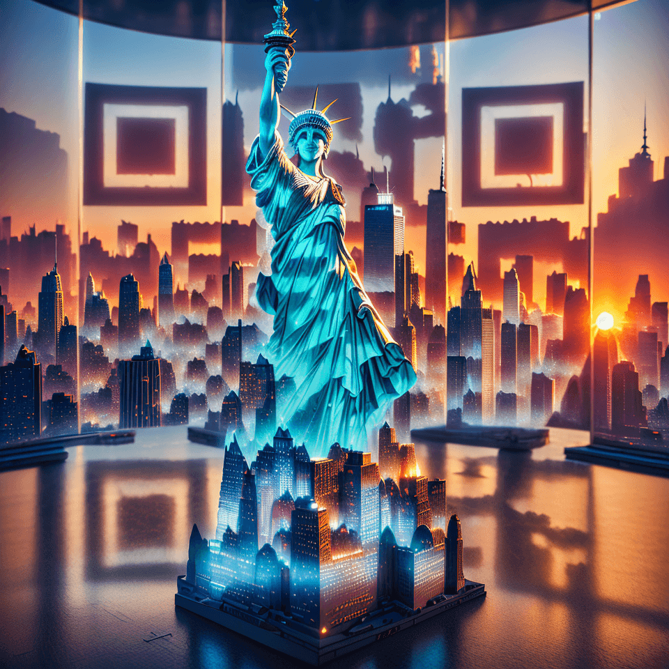  New York City - Statue of Liberty Themed QR code Art