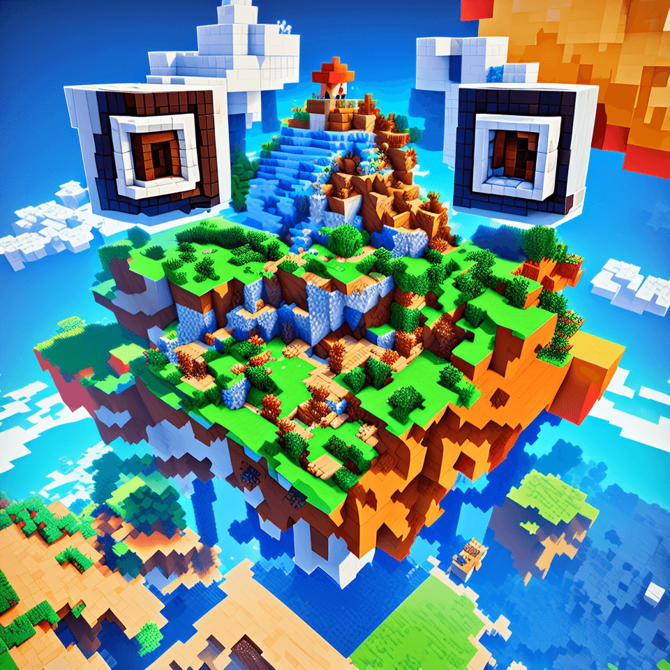 Minecraft Pixel Island Adventure QR Code