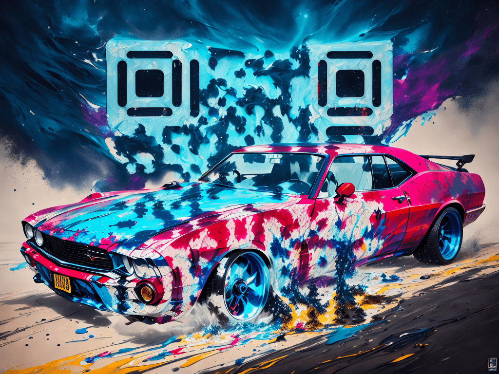 Muscle Car Art QR Code 