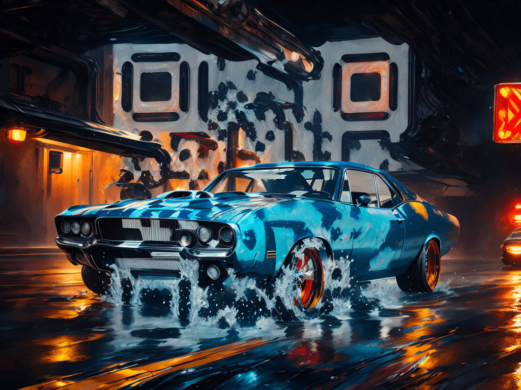 Muscle Car Art QR Code 
