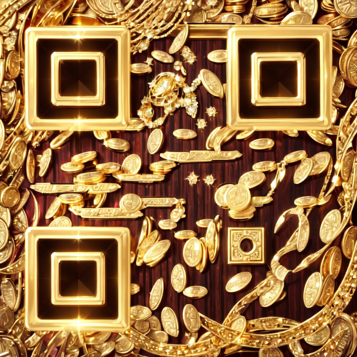 QR Code made of Gold