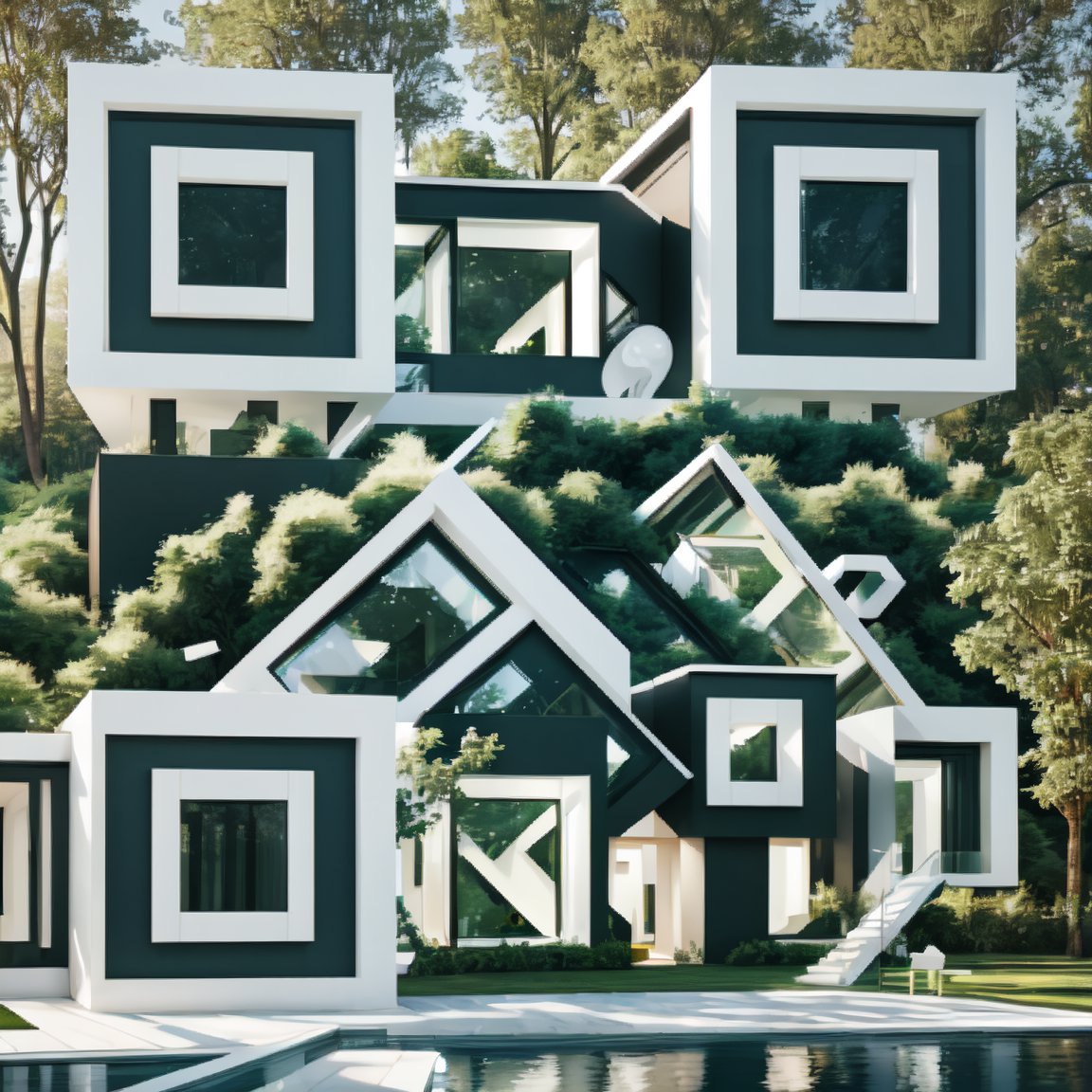 Futuristic Eco QR House 