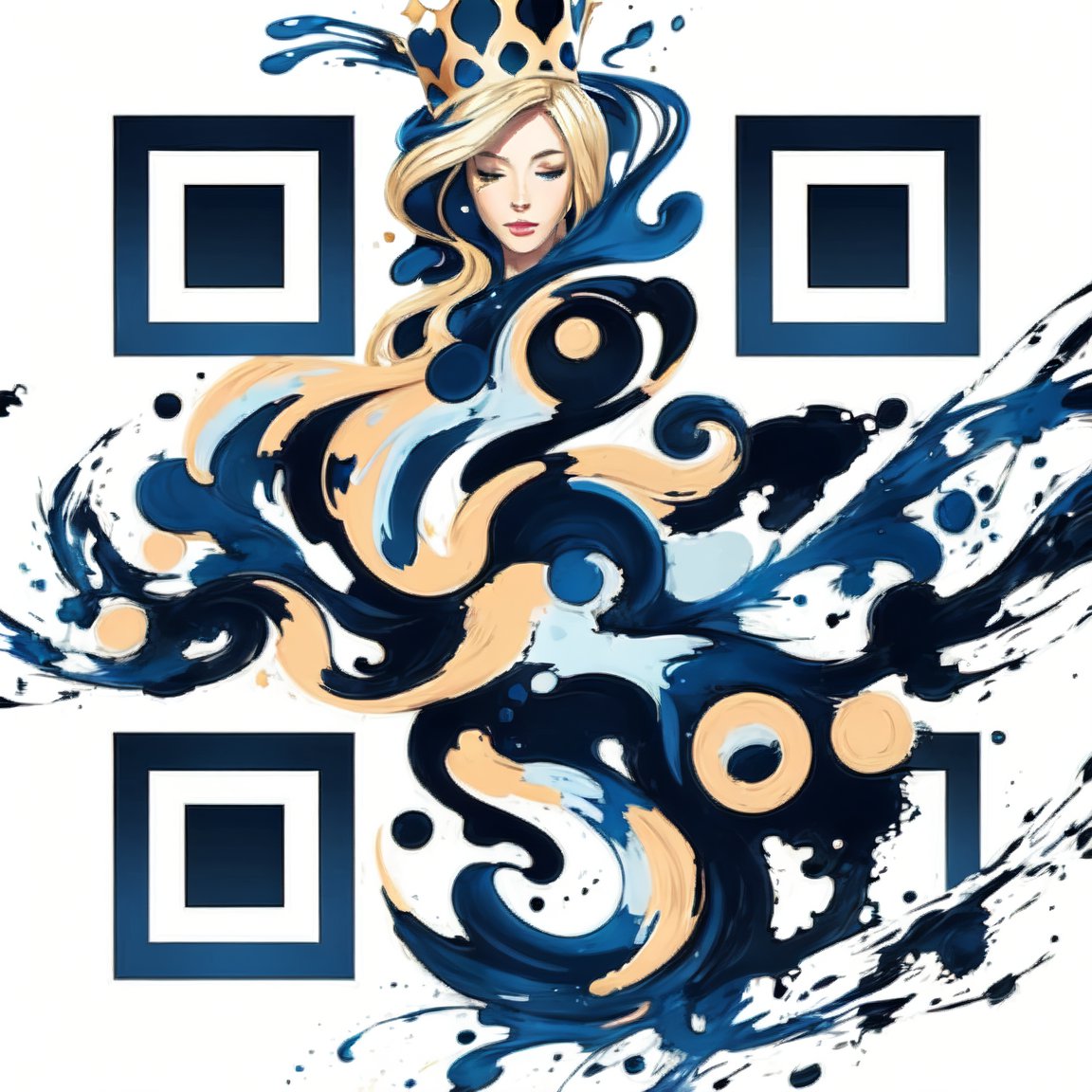 Queen of the Sea QR Code Art