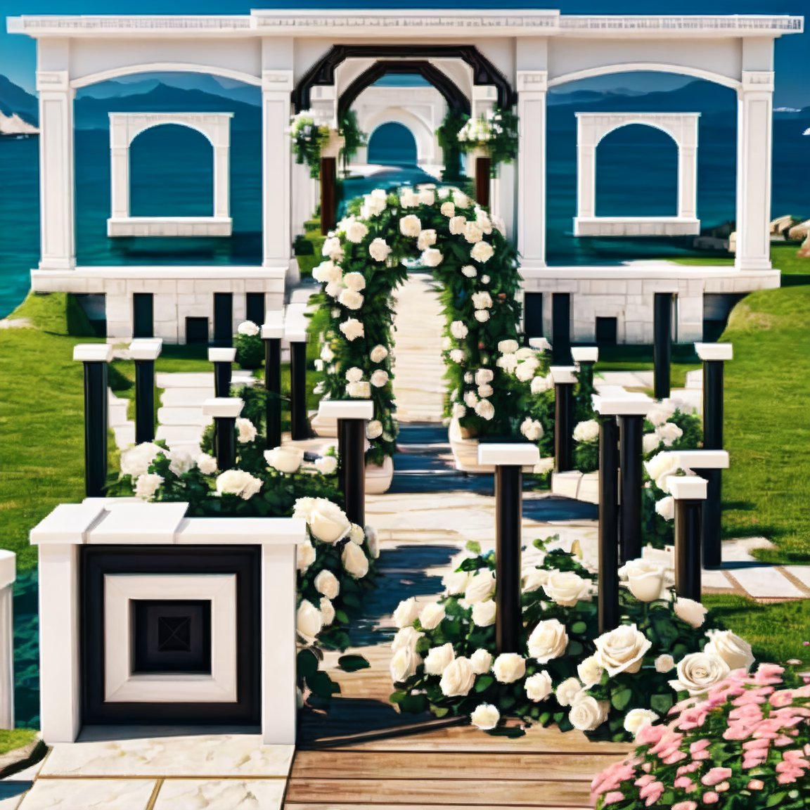 Romantic Wedding Arch QR Codes