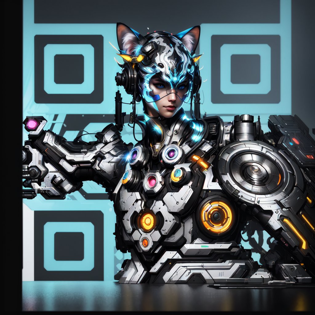 Cyber Cat Woman QR code 