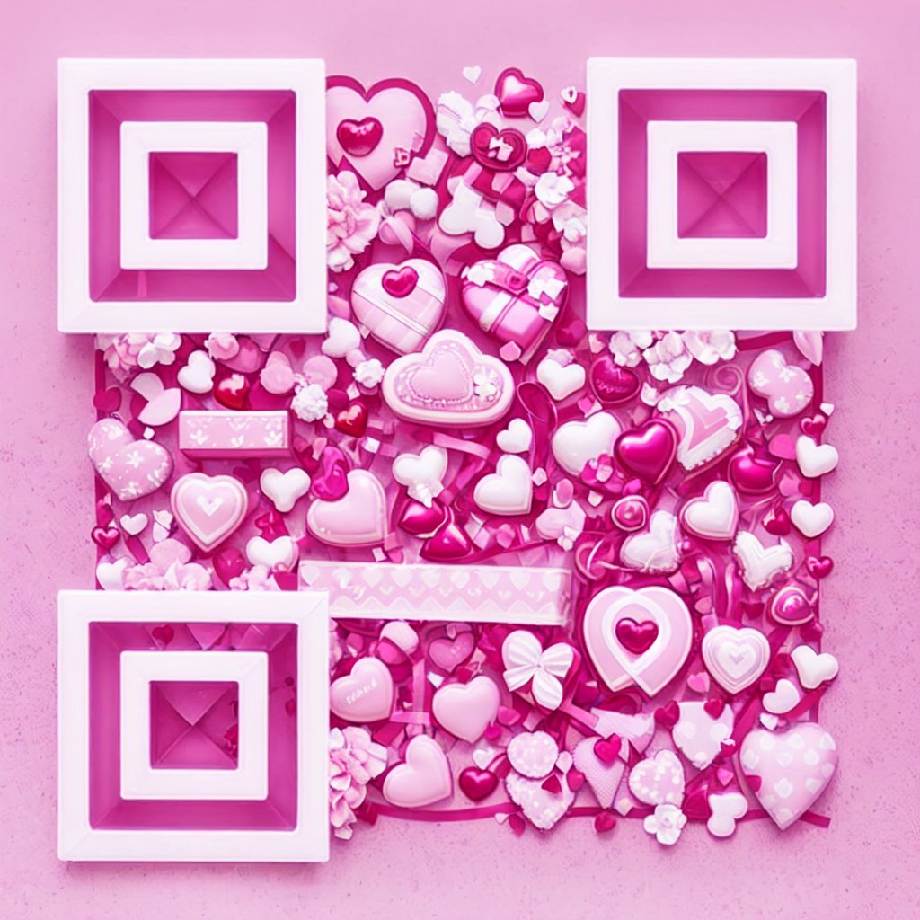 Heart love QR code