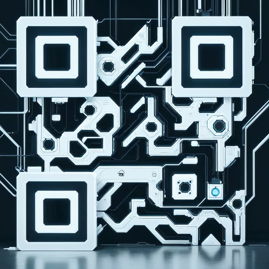 Futuristic Tech QR Code 