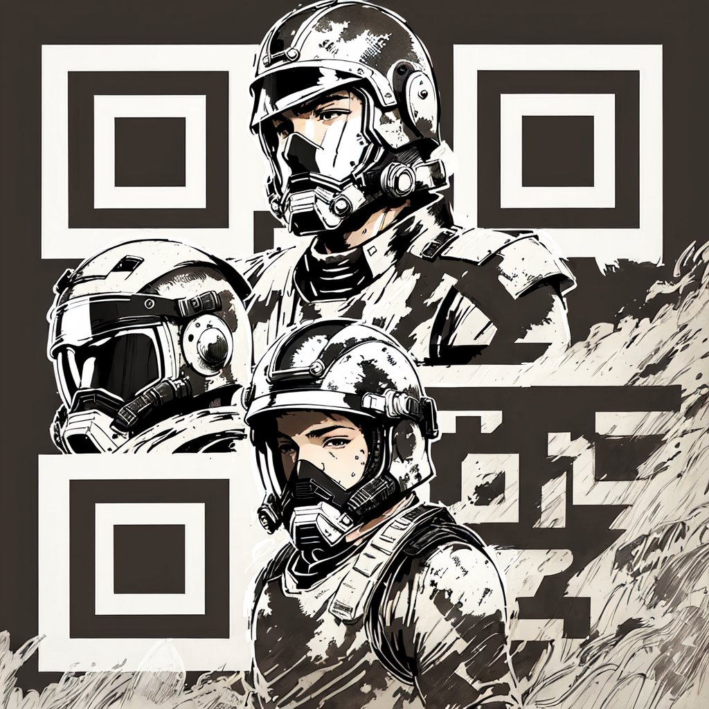 Vector Solider QR Code Art