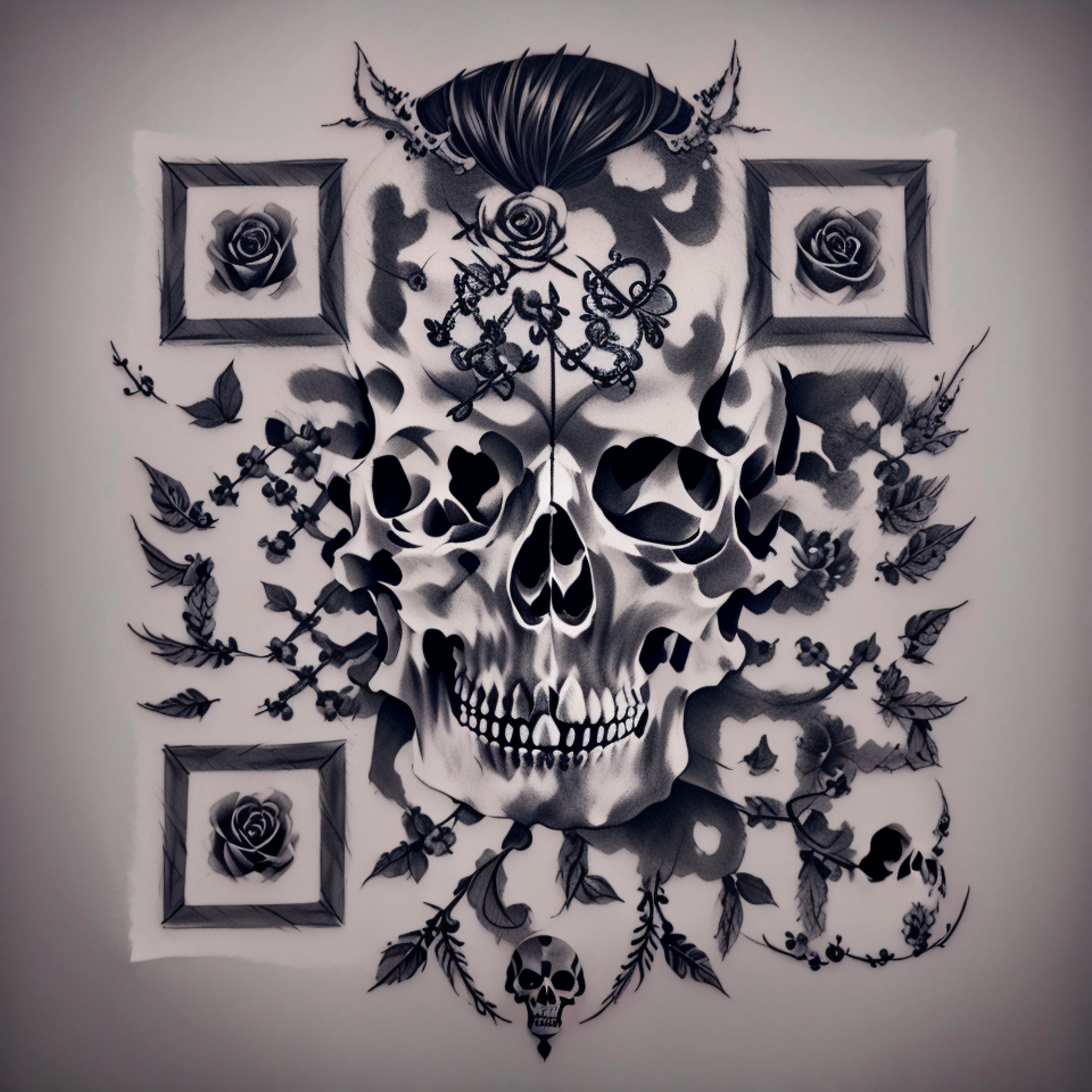 A Skull-Inspired QR Code Tattoo