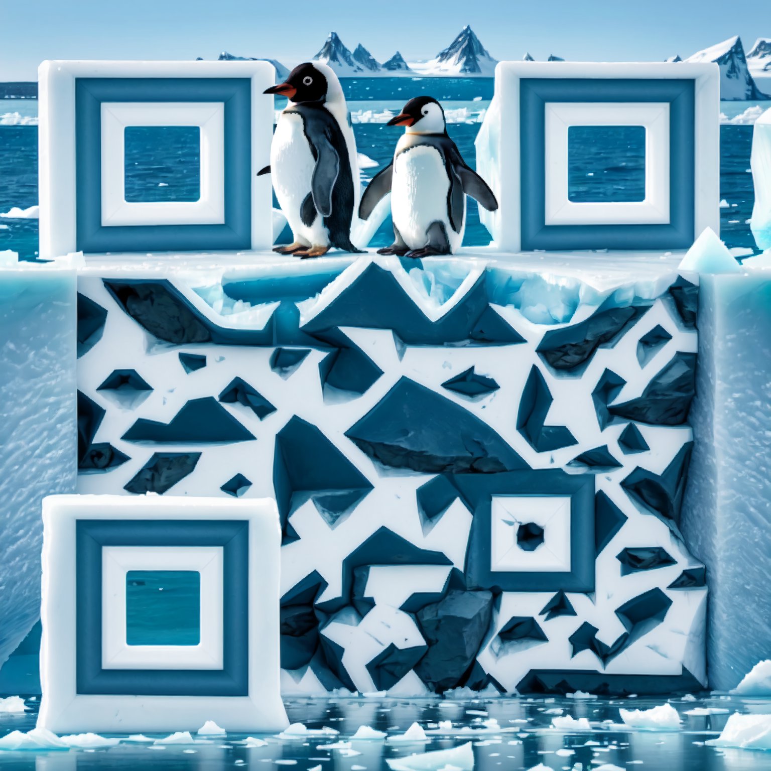 A frosty Antarctic QR code