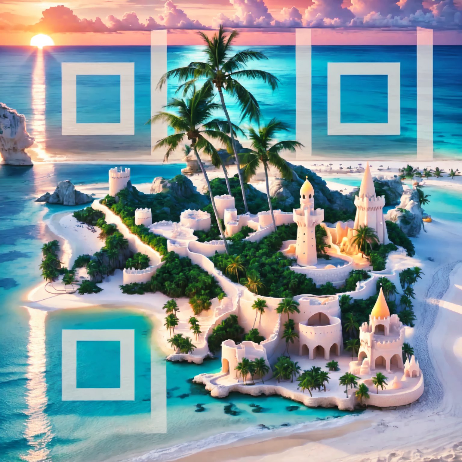 Fantasy Sandcastle Island QR Code