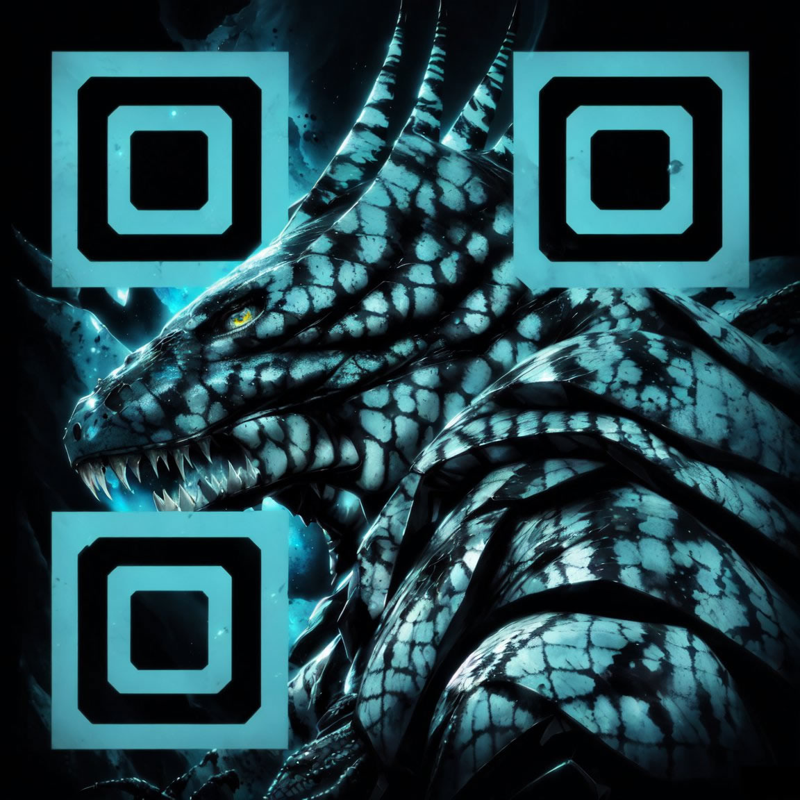  Blue Monster QR Code