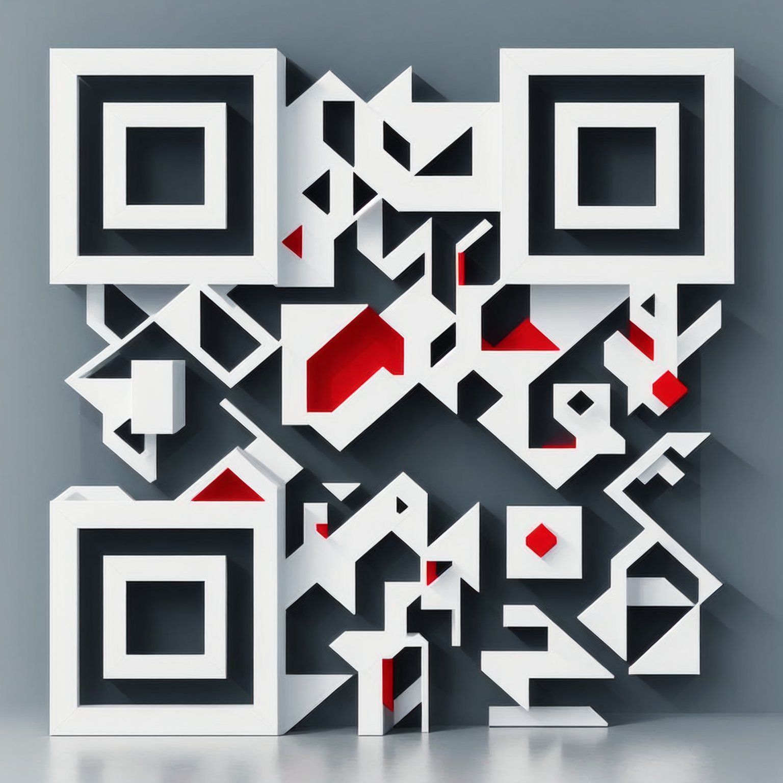 2D Abstract QR Code Art