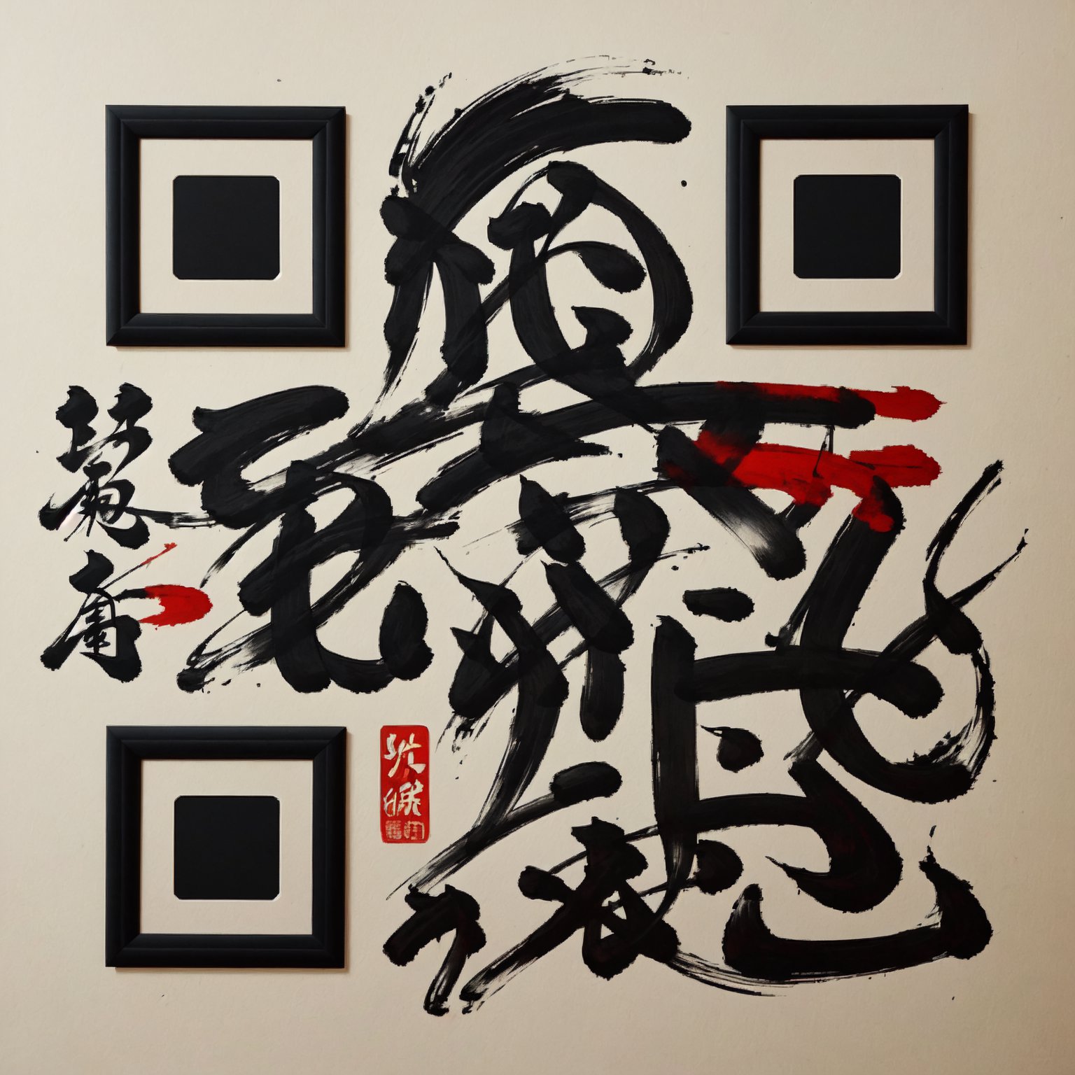 Chinese Ink Spirit QR Code