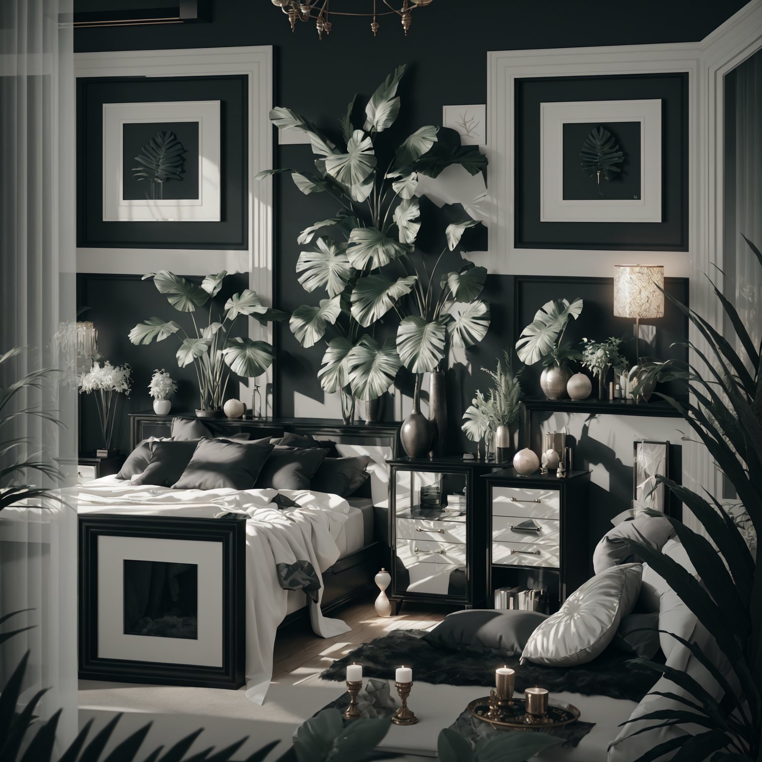 Luxury Green Bedroom QR Code 