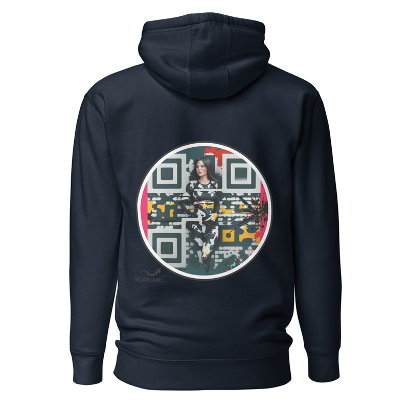 QR Code Hoodie with a Splash of Attitude