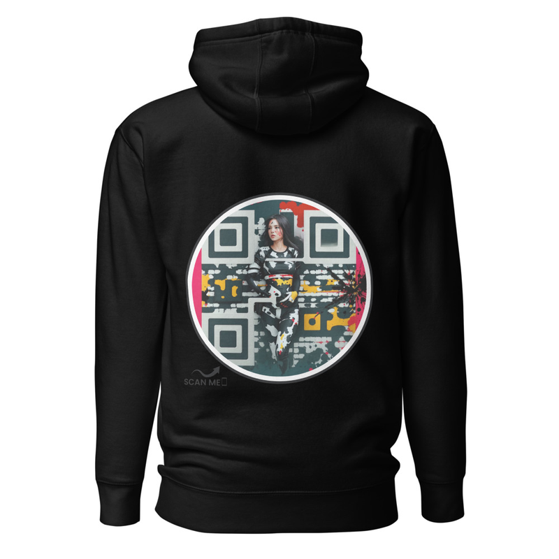 QR Code Hoodie with a Splash of Attitude
