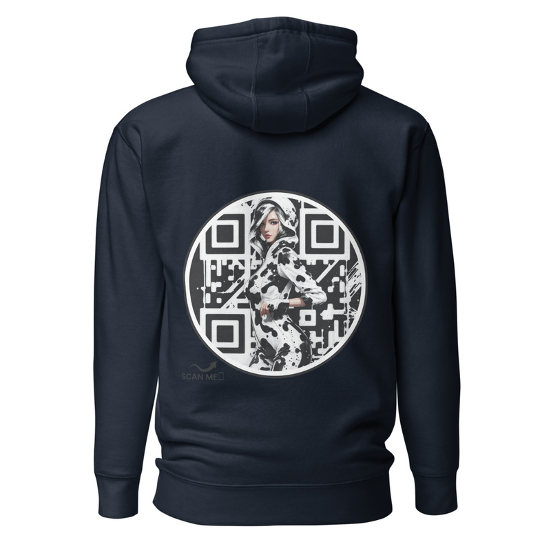 Urban QR Code Girl Hoodie