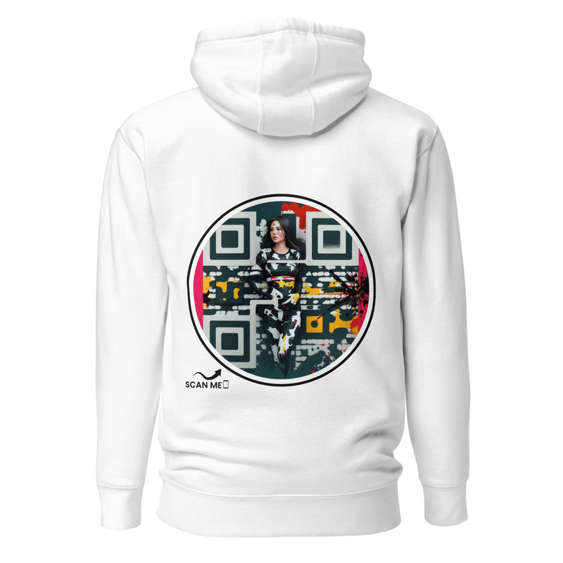 QR Code Hoodie with a Splash of Attitude