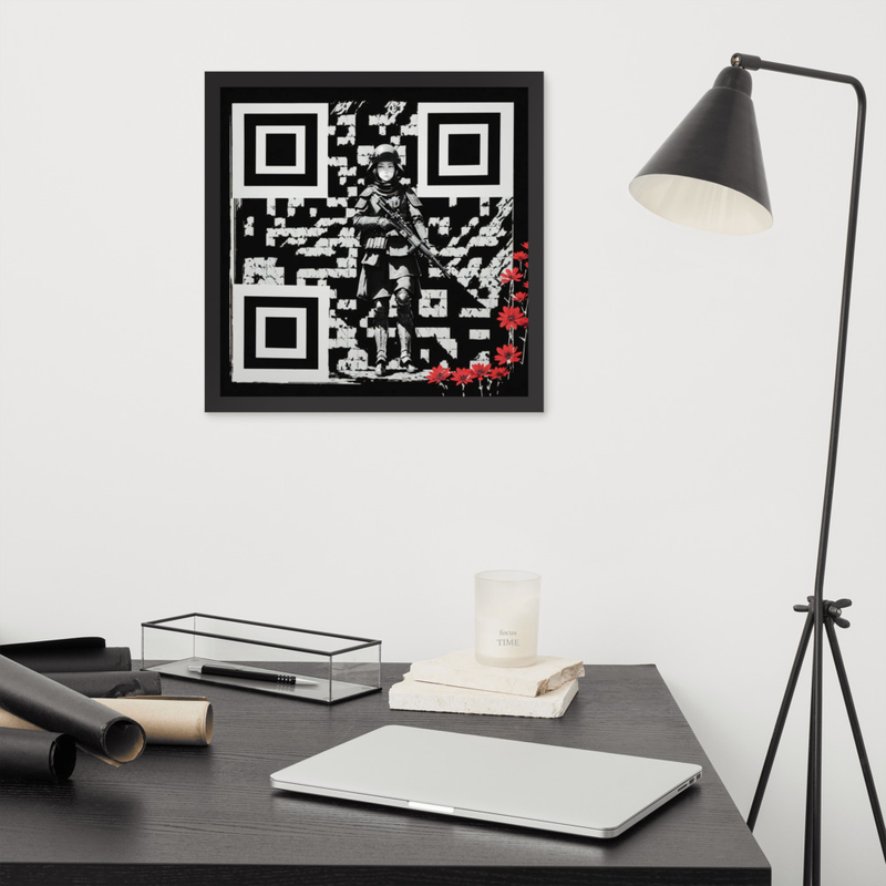 Child of Steel — Armor Shield Framed photo paper poster