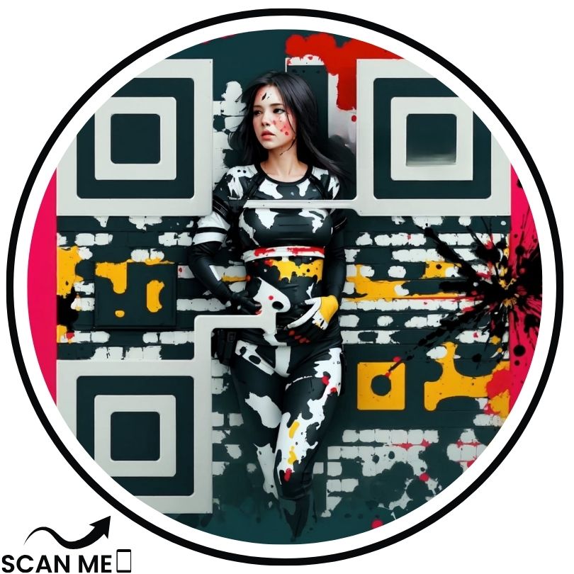 QR Code Hoodie with a Splash of Attitude