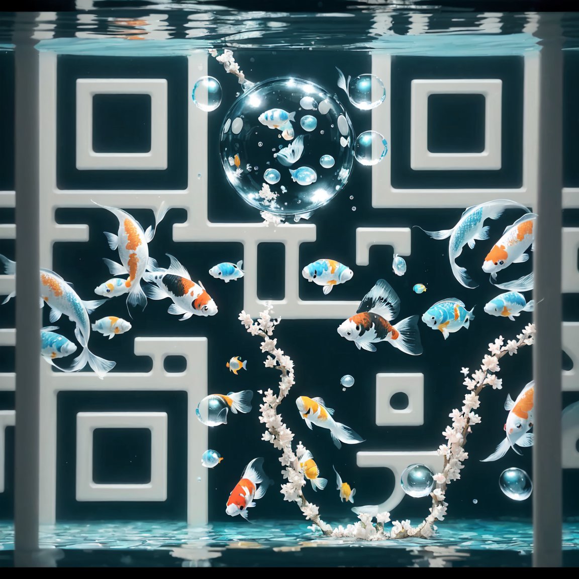 Scannable QR Aquarium
