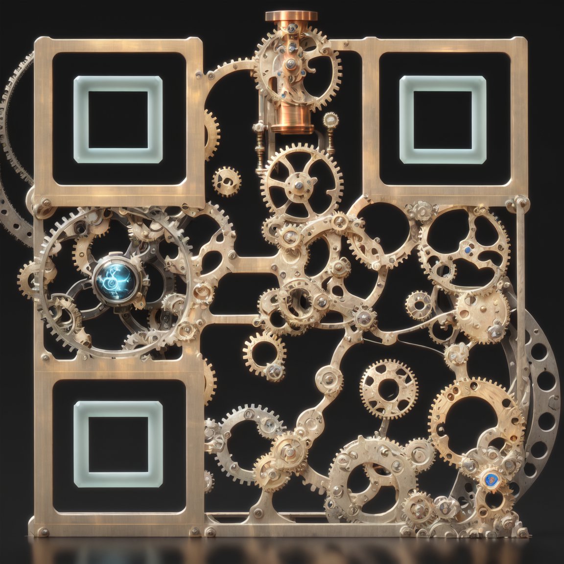 Steampunk Gear QR Code