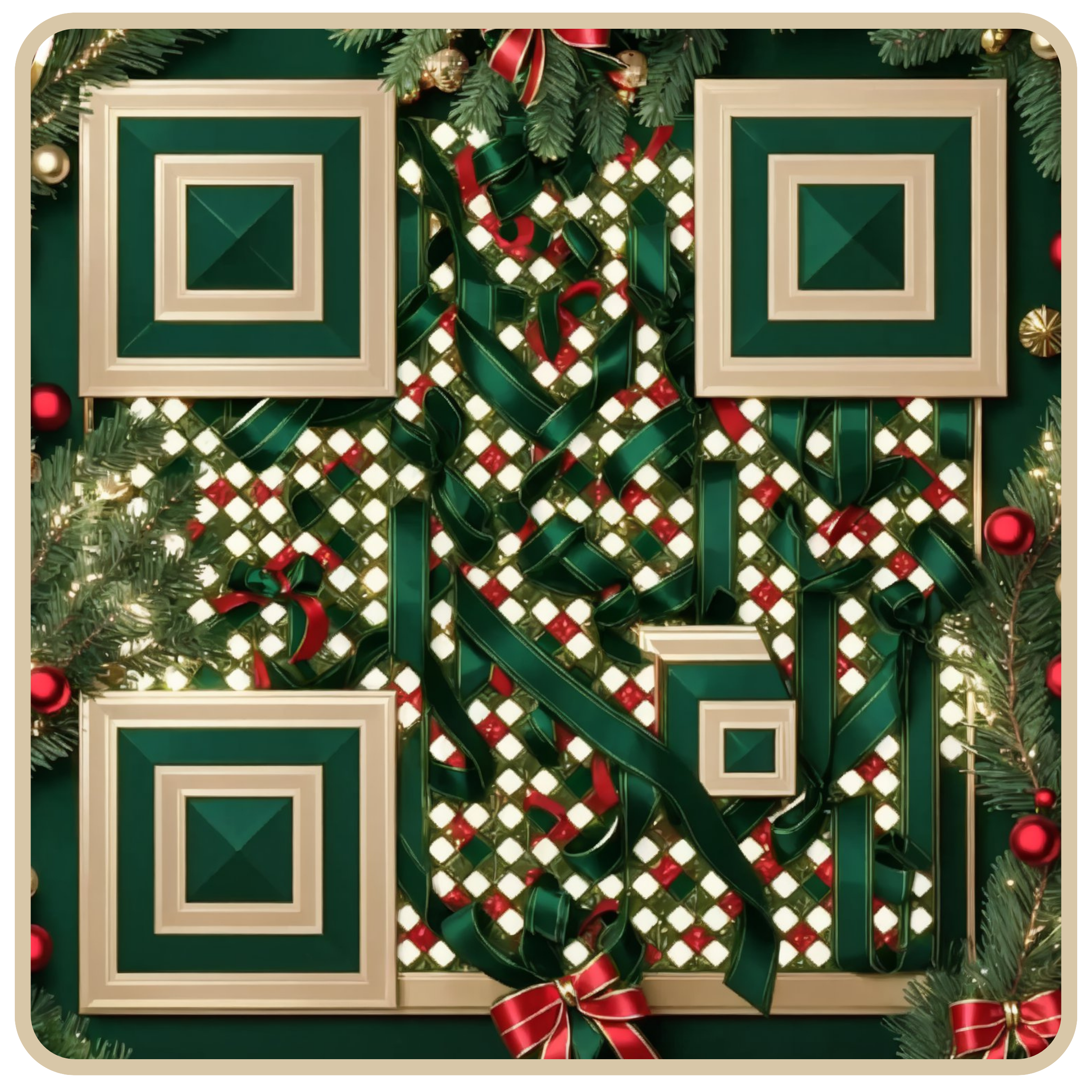 Festive Luxury Christmas QR Code