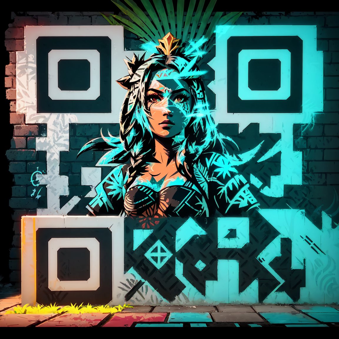 Urban Princess QR Art