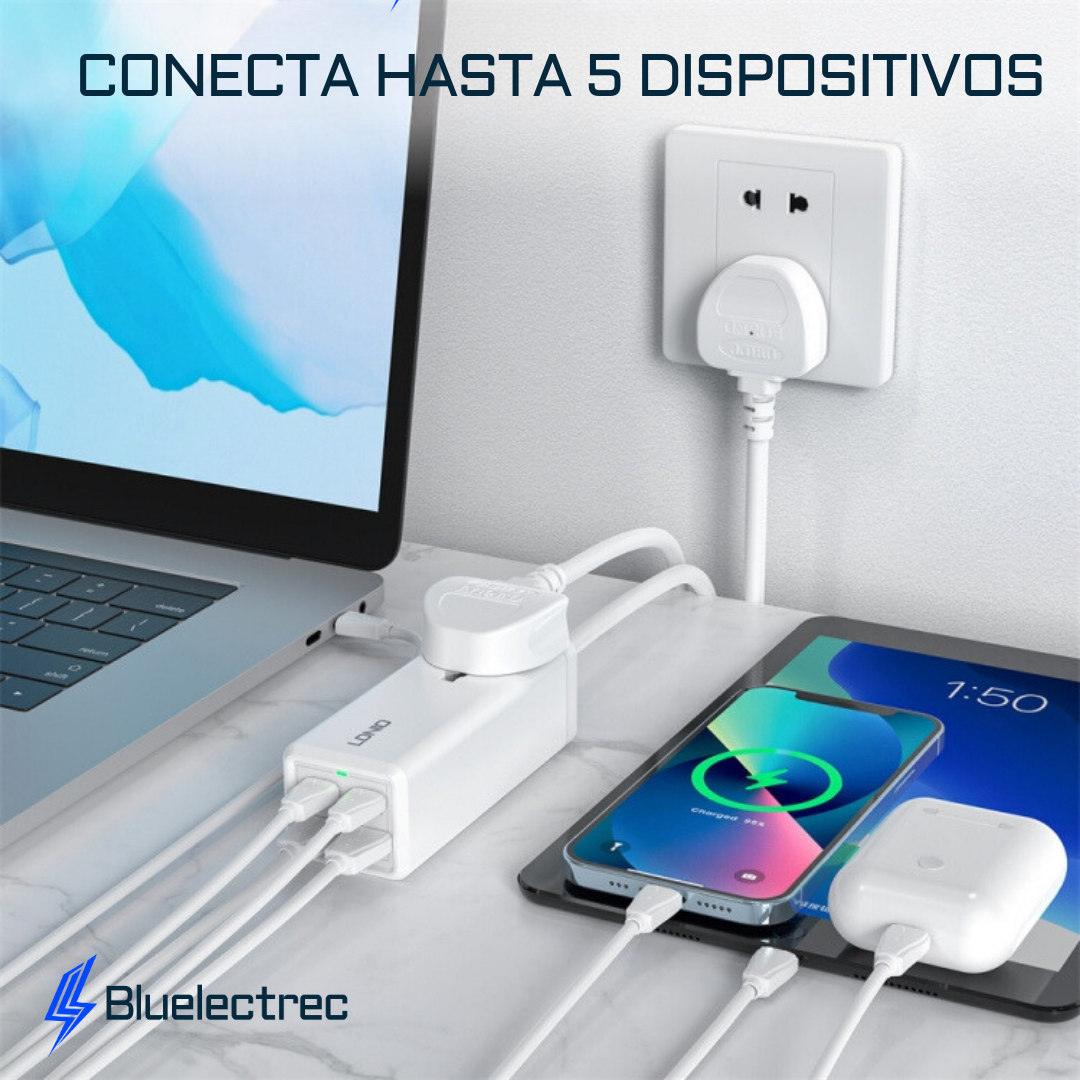 Mini enchufe portátil 65W - LDNIO SC1418