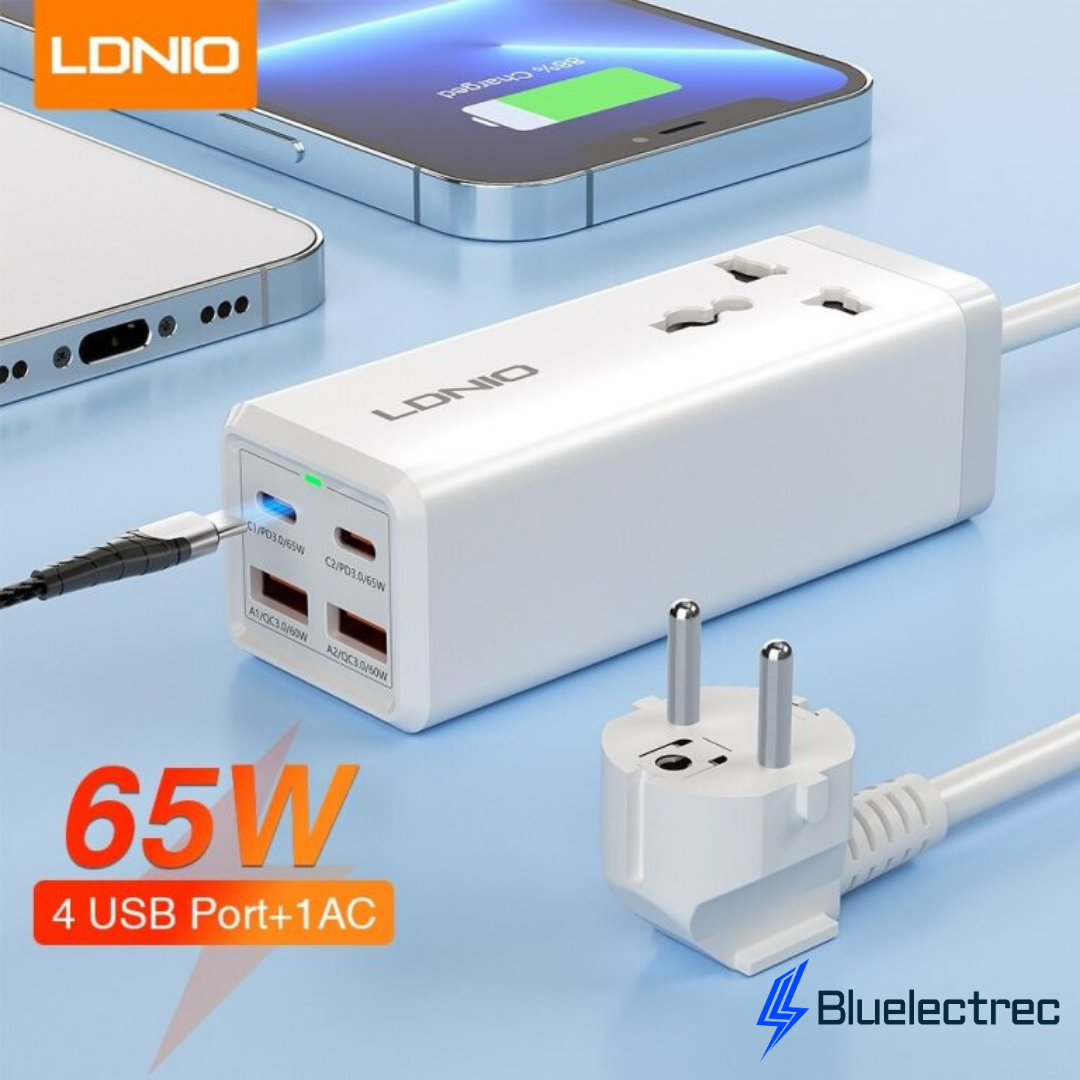 Mini enchufe portátil 65W - LDNIO SC1418