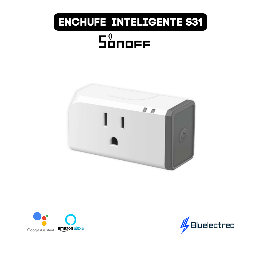 Enchufe inteligente Wi-Fi mide energía - SONOFF S31