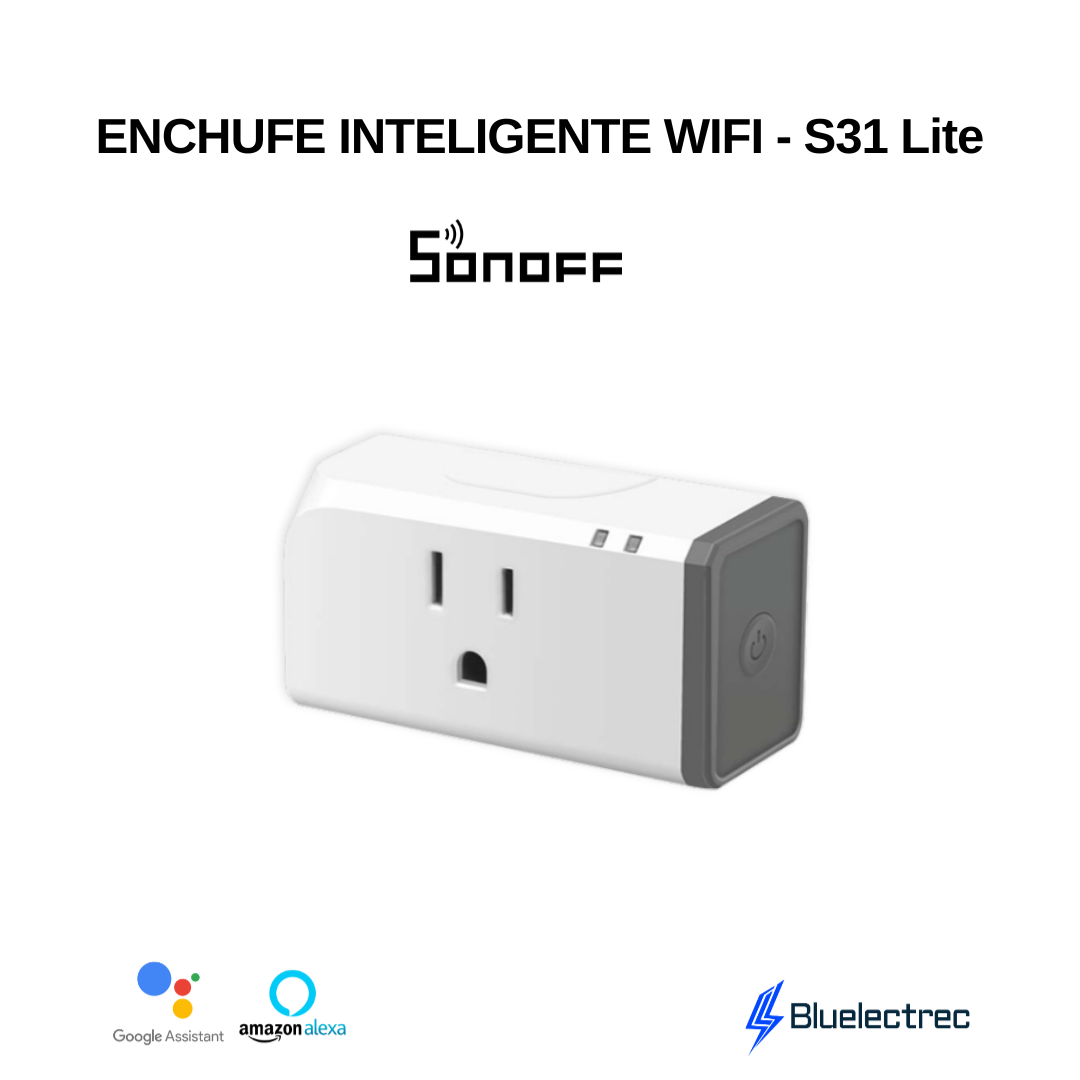 Enchufe inteligente Wi-Fi compatible con Alexa y Googles- SONOFF
