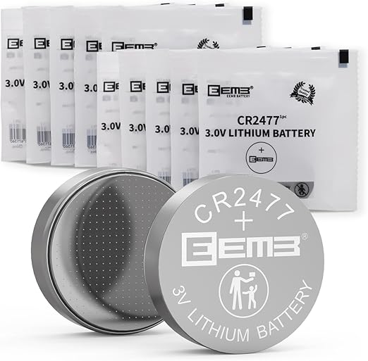 Pila CR2477 de litio de 3 V, batería 2477 DL2477, ECR2477 para control remoto, llavero, alarma, sensor de contacto.