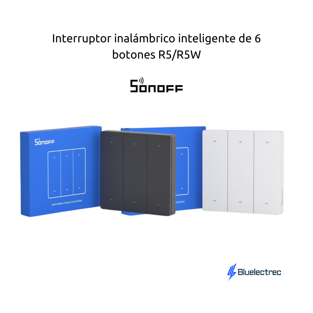 Interruptor inalámbrico inteligente de 6 botones - R5/R5W SONOFF