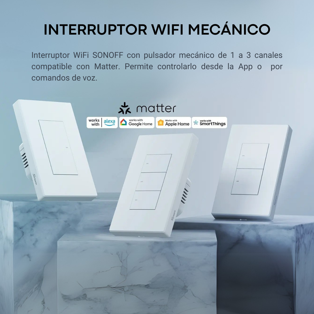 Interruptor mecánico inteligente Wifi Matter SONOFF