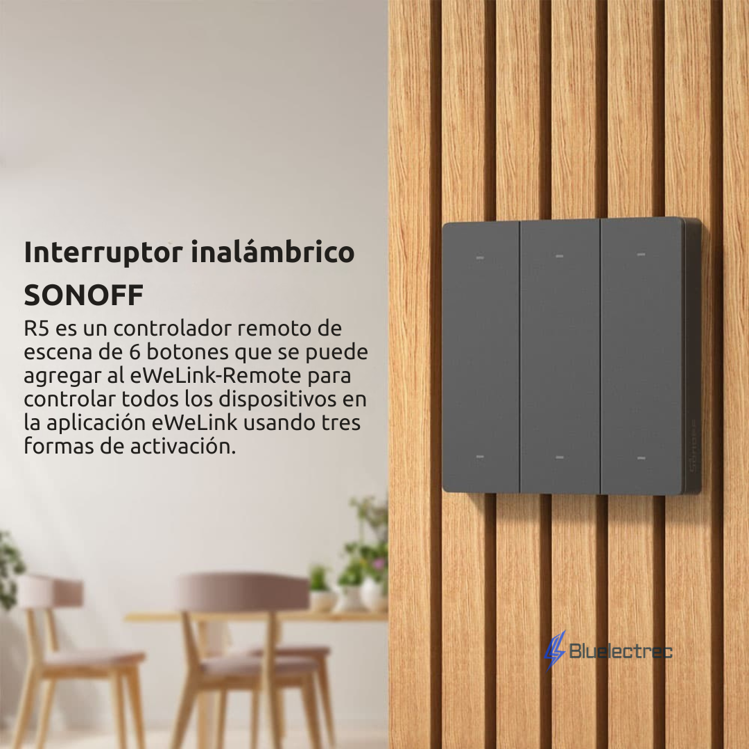 Interruptor inalámbrico inteligente de 6 botones - R5/R5W SONOFF