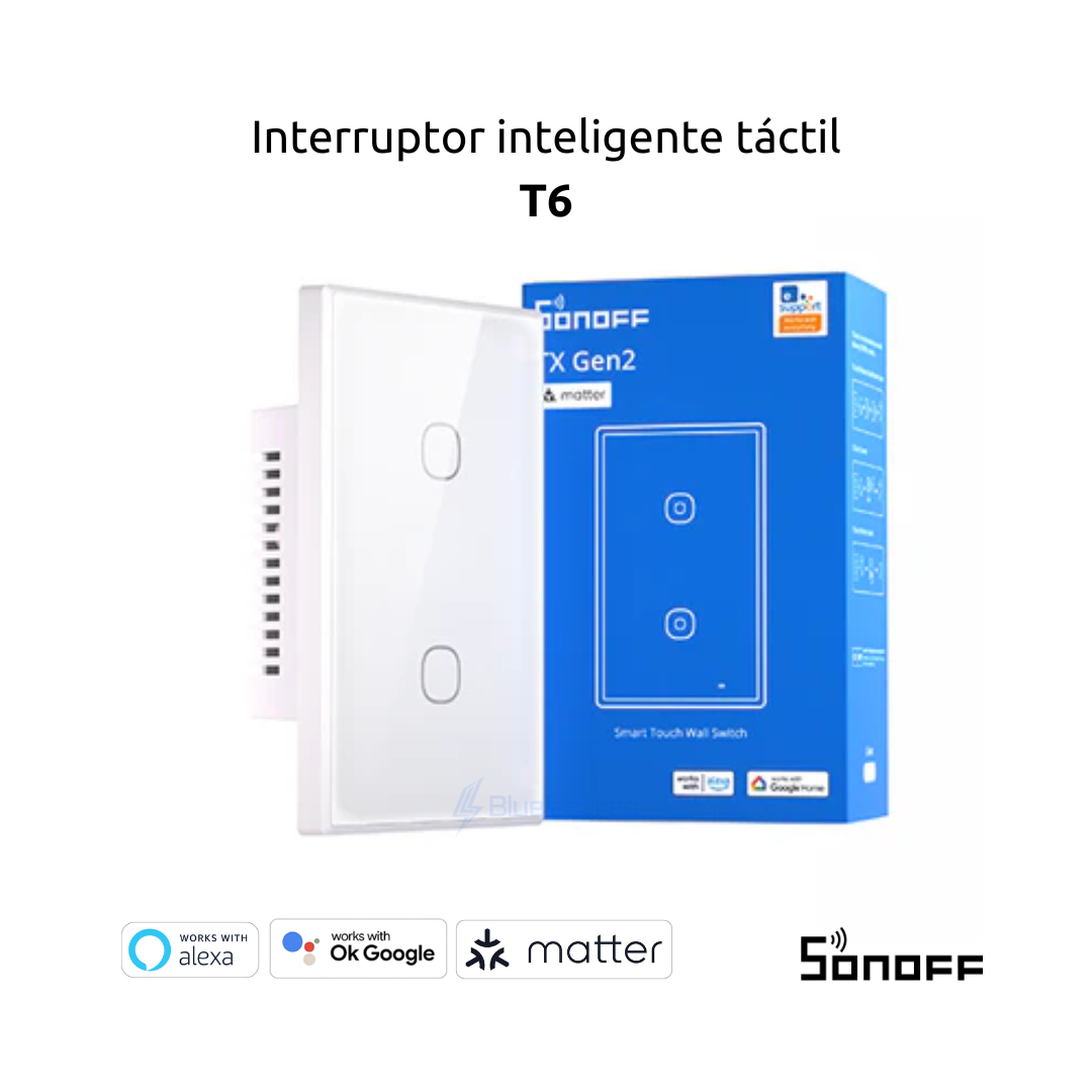 Interruptor táctil inteligente Wifi Matter SONOFF