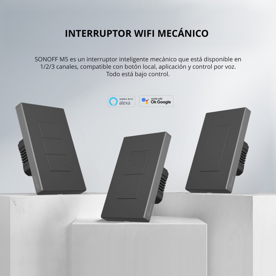 Interruptor mecánico inteligente Wifi M5 SONOFF