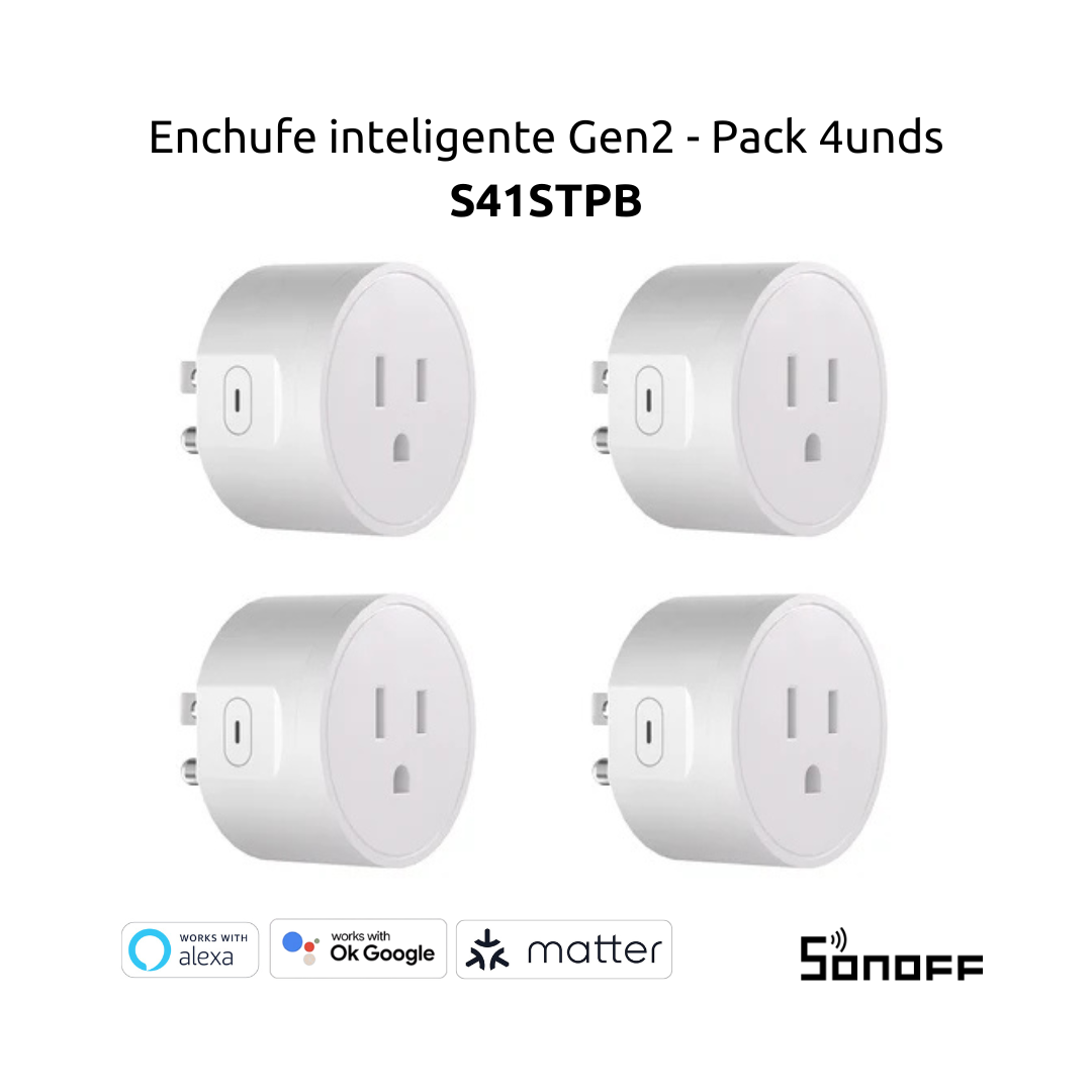 Enchufe inteligente Wi-Fi Matter compatible con Alexa y Google - SONOFF