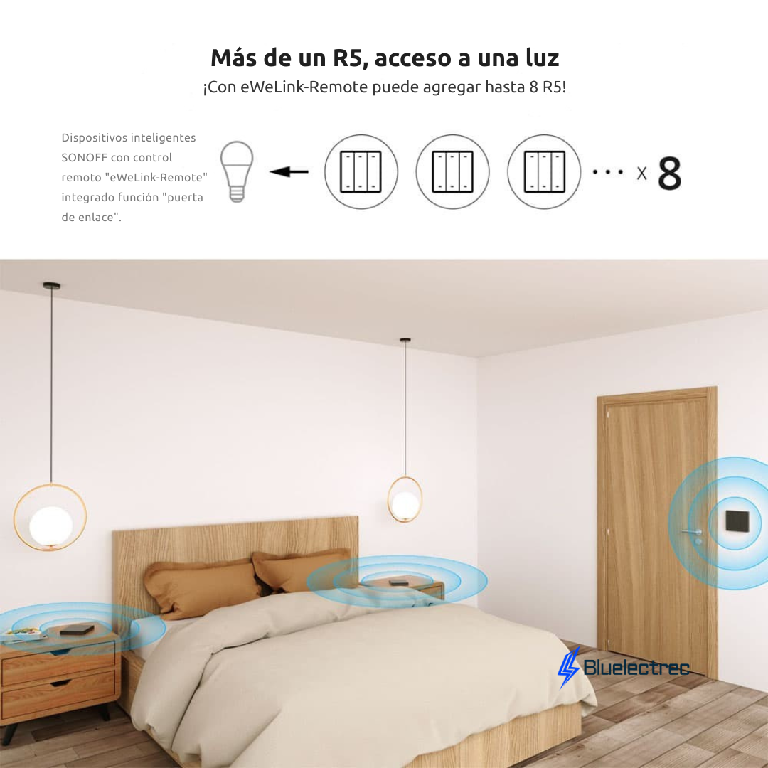 Interruptor inalámbrico inteligente de 6 botones - R5/R5W SONOFF
