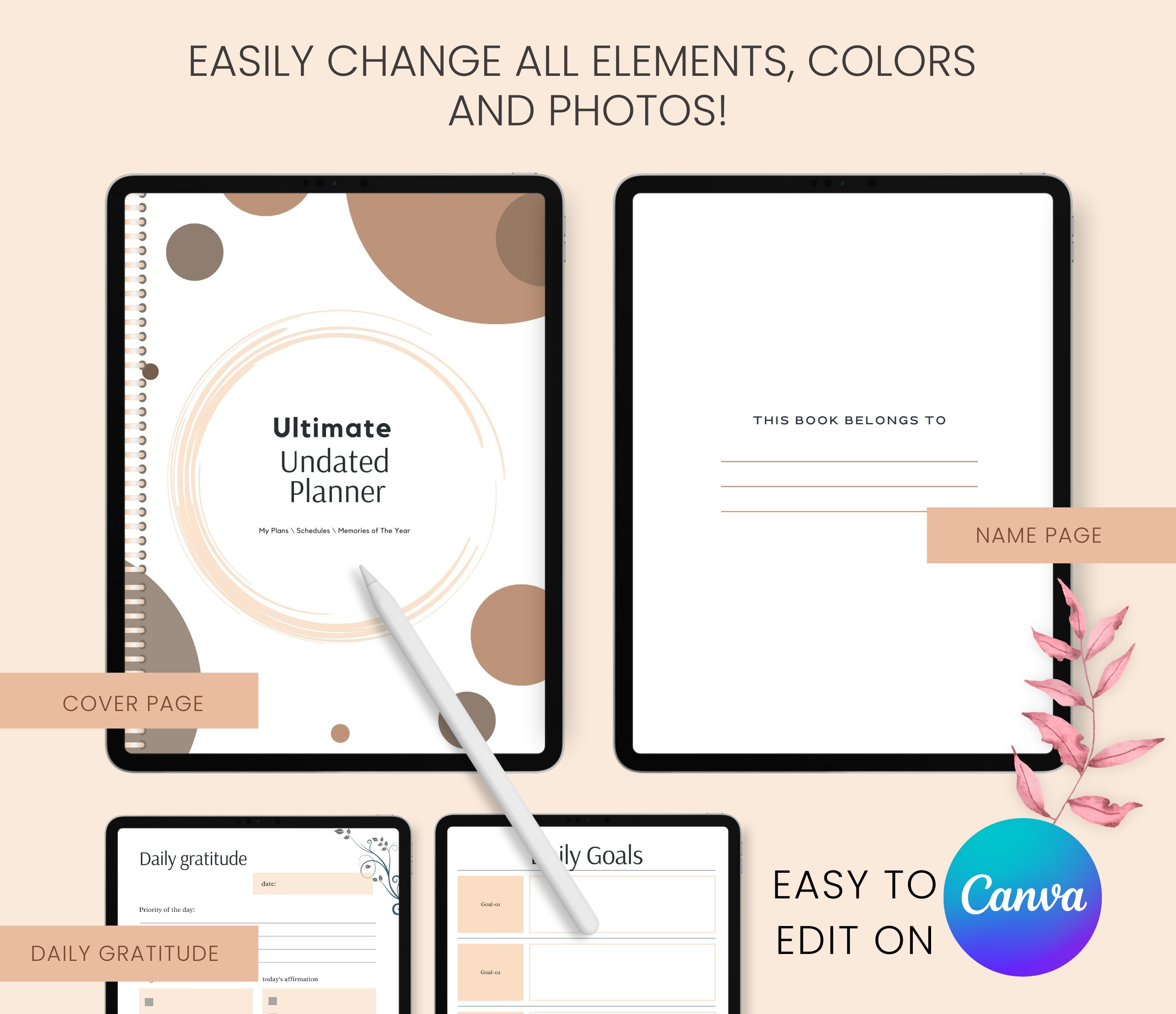 Undated Printable Planner