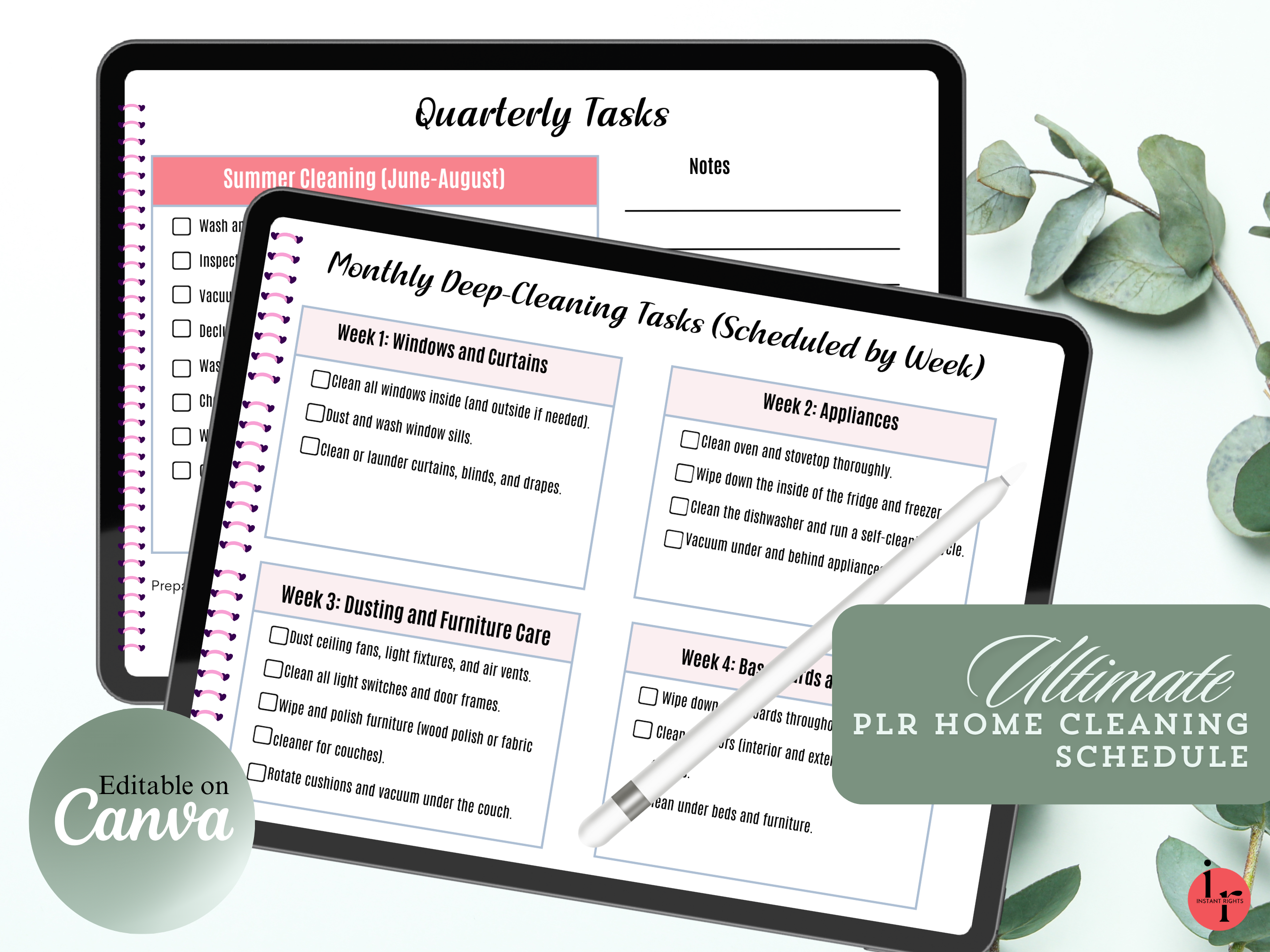 Ultimate PLR Home Cleaning Schedule