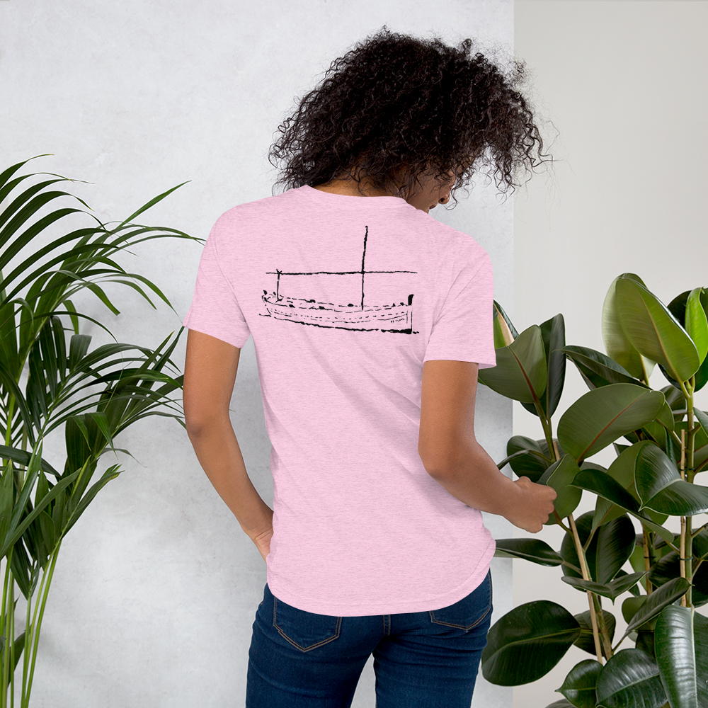 Camiseta LLAÜT con bordado ROSA