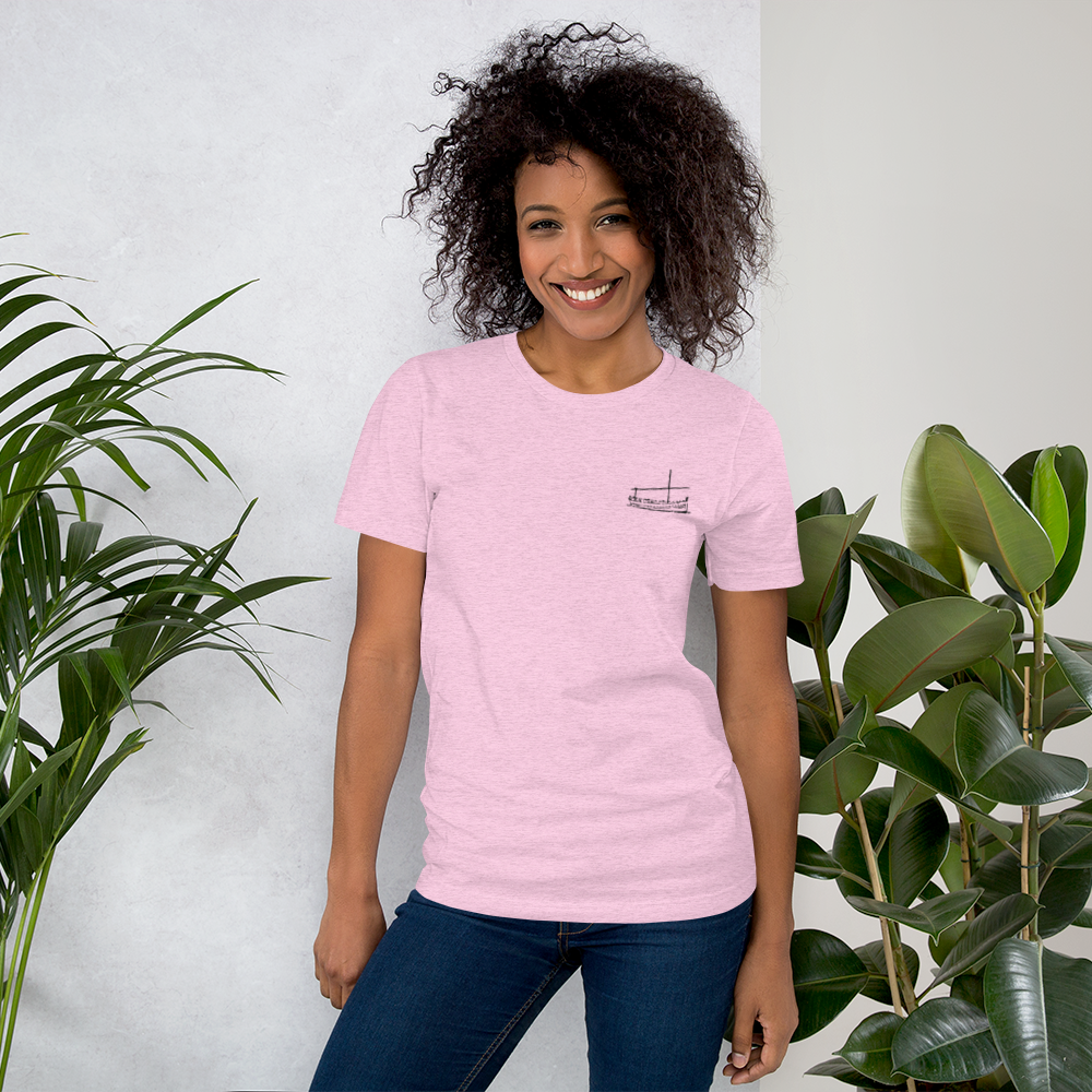 Camiseta LLAÜT con bordado ROSA