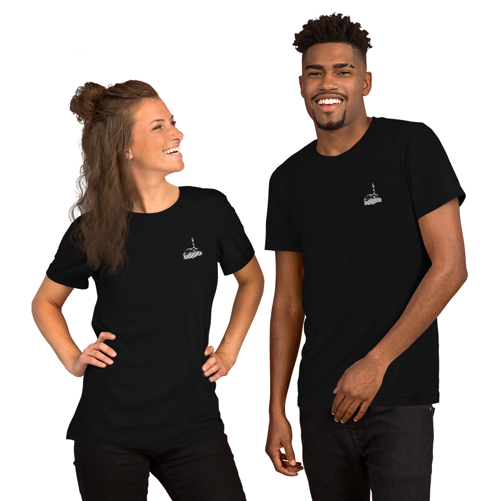 Camiseta FAR Portocolom con bordado NEGRO
