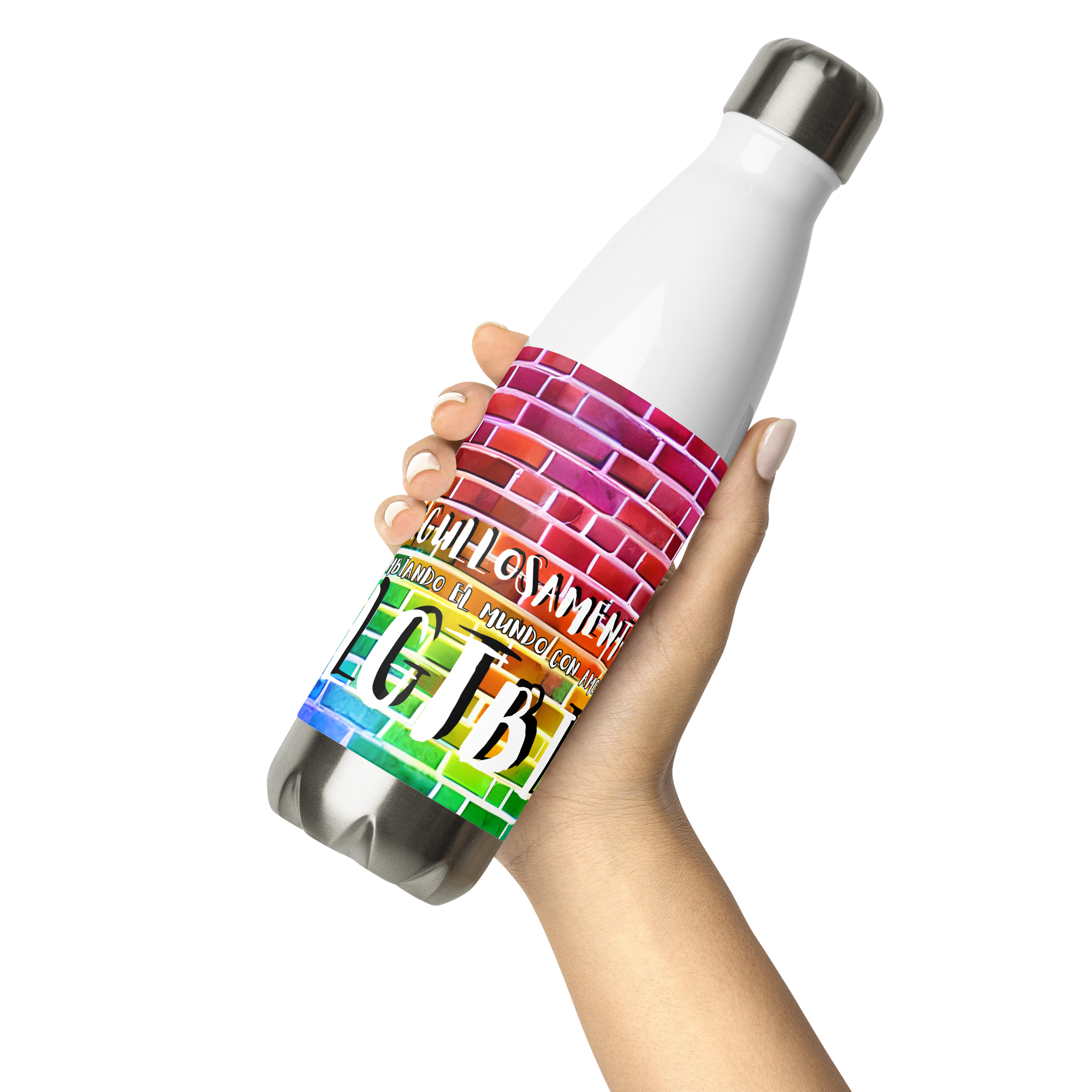 Botella de agua castellano LGTBI 