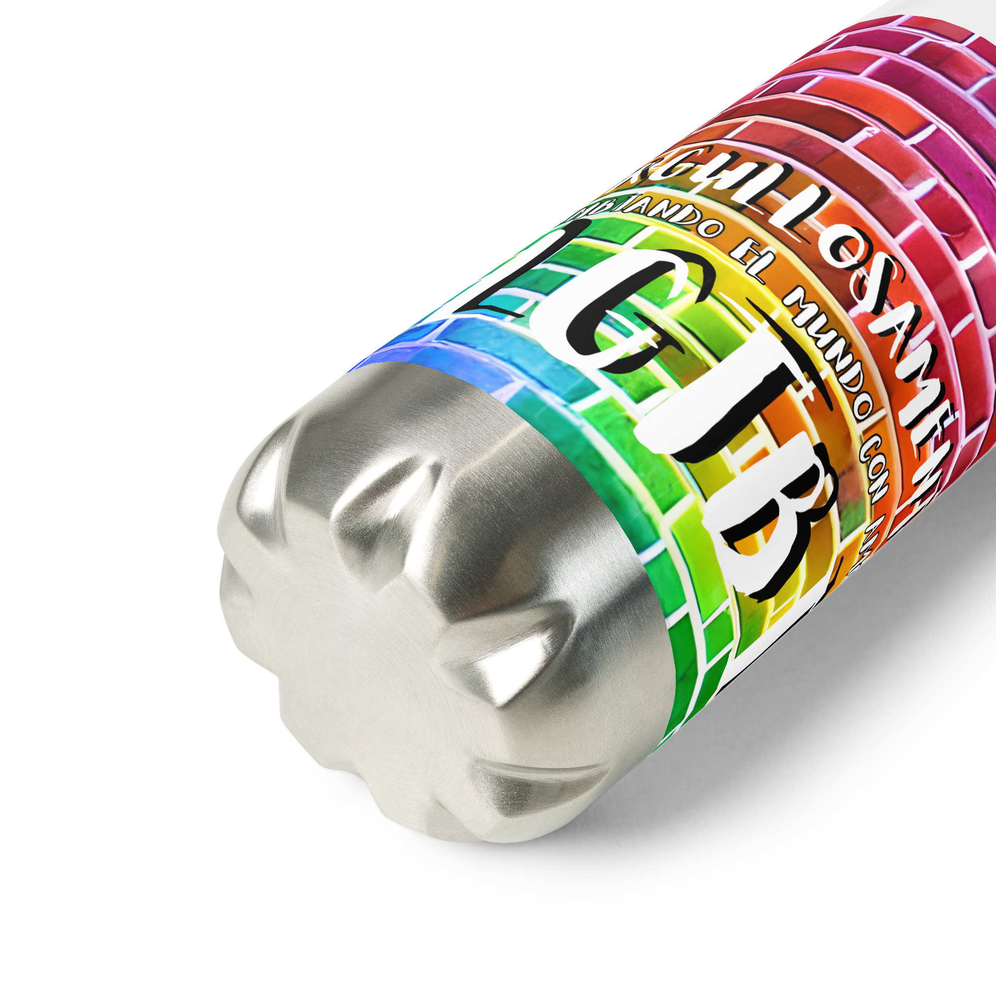 Botella de agua castellano LGTBI 
